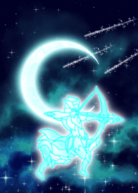 Moon and Sagittarius light blue 2023