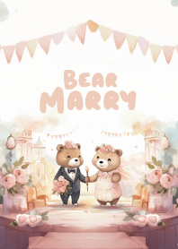 cute bear couple: wedding party 2