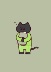 Pajamas black cat(dusty colors04)
