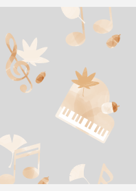 秋色の音符 白