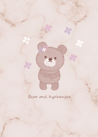 Hydrangea and bear pinkbrown07_1