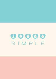 SIMPLE HEART(pink green) V.25b