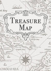 Treasure Map - 宝の地図（モノクロ）