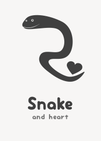 Snake & heart Pearl WHT