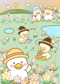 ลูกเป็ดน้อยในทุ่งหญ้า (สีน้ำเงิน)