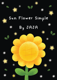 ดอกทานตะวัน เรียบง่าย สีดำ โดย จาจา-06