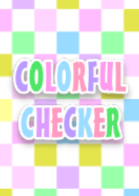 ポップなカラフルチェック