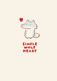 simple wolf heart beige