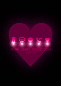 PINK HEART LIGHT ICON