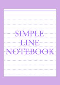 SIMPLE PURPLE LINE NOTEBOOK/PURPLE