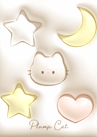beige Cat, moon and stars 05_2