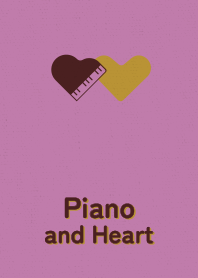 ピアノ型のハートと♥ ピンクチョコ