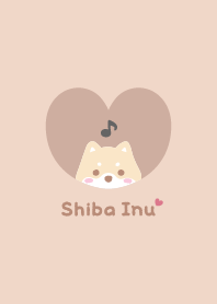Shiba Inu2 Musical note [orange]