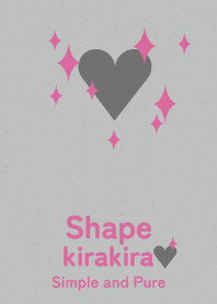 kirakira heart gray pink