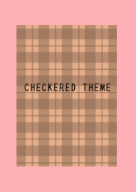 DUSTY ORANGE CHECKERED THEMEj-PINK RED