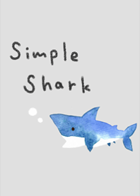 Watercolor shark illustration10.