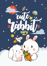 Rabbit Lovely Galaxy Navy Blue