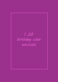 birthday color - January 28