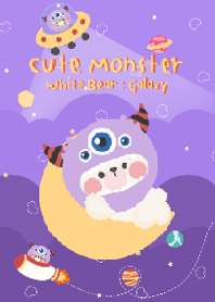 Cute Monster White Bear : Galaxy