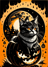 cat halloween BF0930