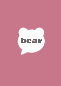 SIMPLE BEAR/DEEP PINK&WHITE&BLACK