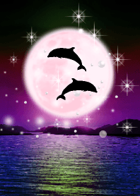 Lucky Strawberry Moon double dolphins13