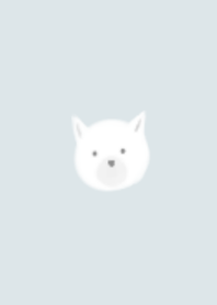 WHITE DOG / LIGHT BLUE / SIMPLE