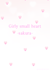 Girly small heart sakura