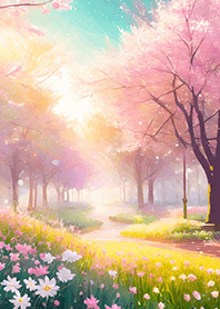 優美な春の風景の着せかえ(Spring-662)