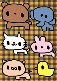 (animals x plaid pattern)