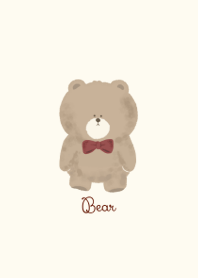 red ribbon bear