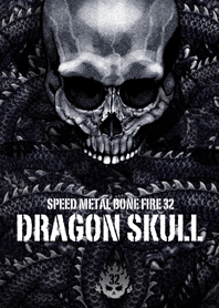 Speed metal bone fire Dragon skull 32