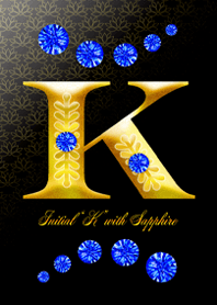 Initial K With Sapphire Line Theme Line Store