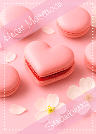 Heart Macaroon Strawberry flavor
