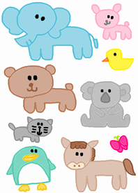 (WHITE x animals )