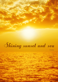 Shining sunset and sea from Japan