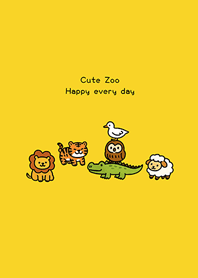 かわいいシンプルな動物園2(卵の黄色)
