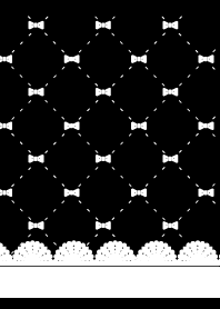 Ribbon and lace02 black