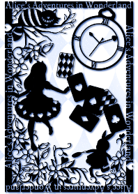 Cutout Alice's Adventures in Wonderland