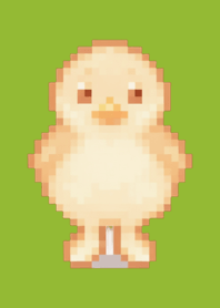 병아리 픽셀 아트 테마 그린 03