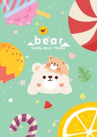 เทดดี้แบร์ มินิมอล สีมิ้นต์