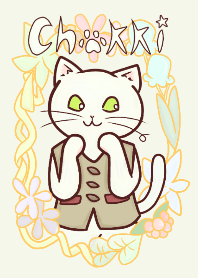 White cat Mr.Chokki