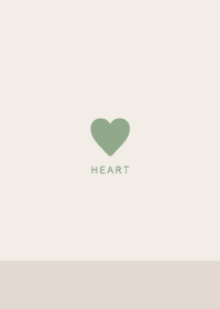 Simple Heart - Beige&Olive Green