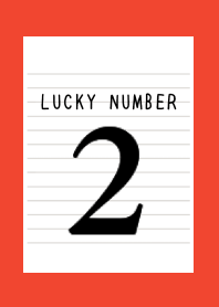 LUCKY NUMBER 2 NOTEBOOK/RED