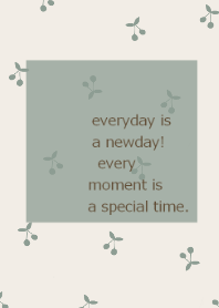 cherry pattern /beige green