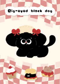 Big-eyed black dog
