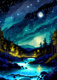 Beautiful starry night view#2375