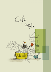 モダンな猫プランターカフェ