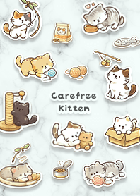 Free-spirited kitten (blue-green)