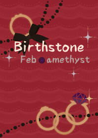 Birthstone ring (Feb) + ivory